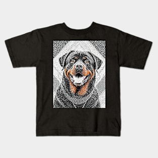 Dog Portrait - Rottweiler Kids T-Shirt